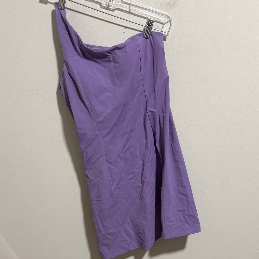 Outdoor Voices Lavender One-Shoulder Active Dress